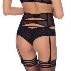 Прашки Ilaris Panty String - черни с тюркоазено зелен искрящ ефект
